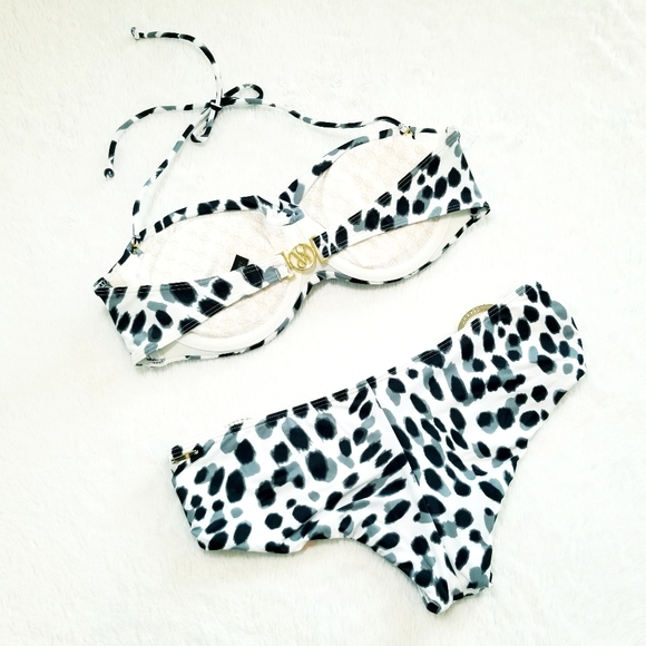 Victoria's Secret Vintage Low Rise Hipster Bandeau Top Two Piece Bikini Set NWT - Picture 3 of 16